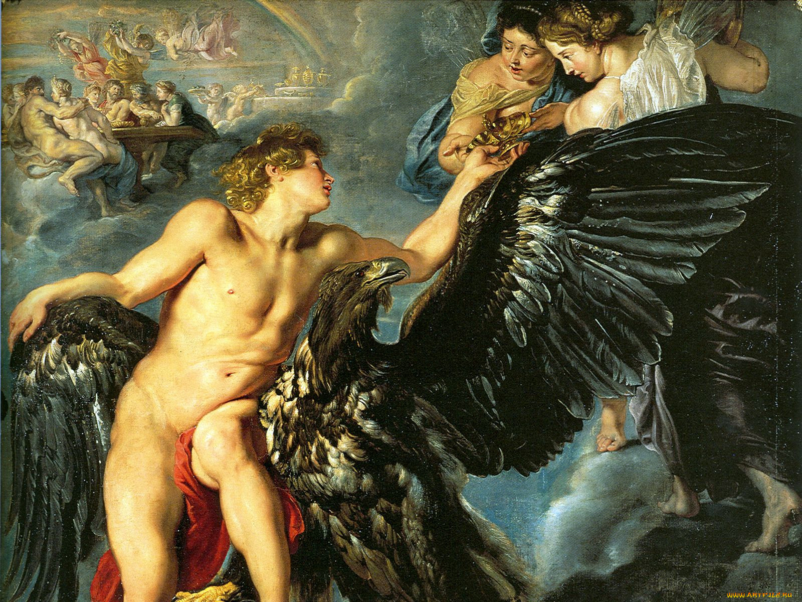 rubens, the, rape, of, ganymede, , pieter, paul